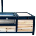 Enclos tortue d'intérieur ou d'extérieur en bois - L97xP57xH33cm - Shelty Pet