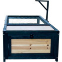 Enclos tortue d'intérieur ou d'extérieur en bois - L97xP57xH33cm - Shelty Pet