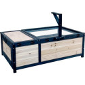 Enclos tortue d'intérieur ou d'extérieur en bois - L97xP57xH33cm - Shelty Pet
