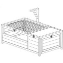 Enclos tortue d'intérieur ou d'extérieur en bois - L97xP57xH33cm - Shelty Pet