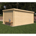 Abri de jardin en bois massif 9,9m² VALLO Modern – madriers 28mm – Cerland