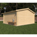 Abri de jardin en bois massif 16m² STELO – madriers 34mm – Cerland