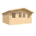 Abri de jardin en bois massif 16m² STELO – madriers 34mm – Cerland