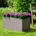 Jardinière en fibre de terre 80x40xH.40cm taupe