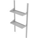 Étagères de rangement pour abri vélos 64cm en acier galvanisé Kosto - X-METAL - Gris