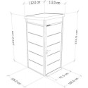 Abri de jardin modulaire isolé 1x1m panneaux gris armature blanche - plancher inclus - Everbox