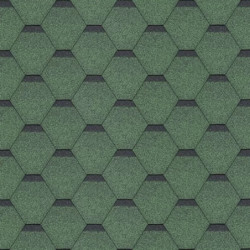 Shingles hexagonal vert - paquets de 3m² - Timbela