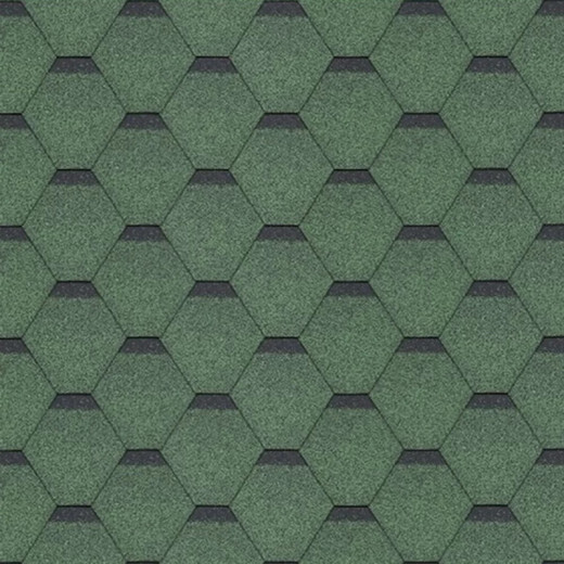 Shingles hexagonal vert - paquets de 3m² - Timbela