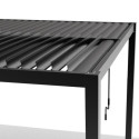 Pergola bioclimatique autoportante en aluminium 8610C anthracite 3x4m - X-METAL