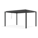 Pergola bioclimatique autoportante en aluminium 8610C anthracite 3x4m - X-METAL