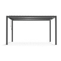 Pergola bioclimatique autoportante en aluminium 8610C anthracite 3x4m - X-METAL