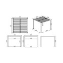Pergola bioclimatique autoportante en aluminium anthracite 3x3m - X-METAL