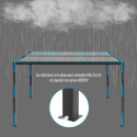 Pergola bioclimatique autoportante en aluminium anthracite 3x3m - X-METAL