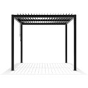 Pergola bioclimatique autoportante en aluminium anthracite 3x3m - X-METAL