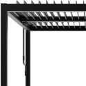 Pergola bioclimatique autoportante en aluminium anthracite 3x3m - X-METAL