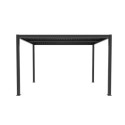Pergola bioclimatique autoportante en aluminium anthracite 4x3m - X-METAL