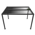 Pergola bioclimatique autoportante en aluminium anthracite 4x3m - X-METAL