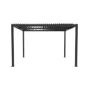 Pergola bioclimatique autoportante en aluminium anthracite 4x3m - X-METAL