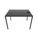 Pergola bioclimatique autoportante en aluminium anthracite 4x3m - X-METAL