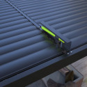 Pergola bioclimatique autoportante en aluminium anthracite 4x3m - X-METAL