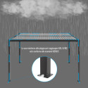 Pergola bioclimatique autoportante en aluminium anthracite 4x3m - X-METAL