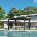 Pergola bioclimatique DELUXE en aluminium 4x4m - X-METAL