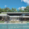 Pergola bioclimatique DELUXE en aluminium 3,5x5m - X-METAL