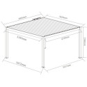 Pergola bioclimatique DELUXE en aluminium 3,5x5m - X-METAL