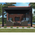 Pergola bioclimatique DELUXE en aluminium 3,5x5m - X-METAL