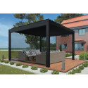 Pergola bioclimatique DELUXE en aluminium 3,5x5m - X-METAL