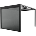 Pergola autoportante à toile rétractable motorisée en aluminium anthracite 3x3m - X-METAL
