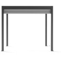 Pergola autoportante à toile rétractable motorisée en aluminium anthracite 3x3m - X-METAL