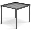 Pergola autoportante à toile rétractable motorisée en aluminium anthracite 3x3m - X-METAL