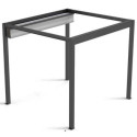 Pergola autoportante à toile rétractable motorisée en aluminium anthracite 3x3m - X-METAL