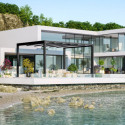 Pergola autoportante à toile rétractable motorisée en aluminium anthracite 3x4m - X-METAL