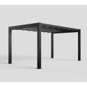 Pergola autoportante à toile rétractable motorisée en aluminium anthracite 3x4m - X-METAL