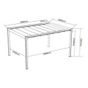 Pergola autoportante à toile rétractable motorisée en aluminium anthracite 3x4m - X-METAL