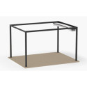 Pergola autoportante à toile rétractable motorisée en aluminium anthracite 3x4m - X-METAL