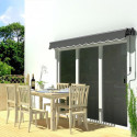 Store banne électrique 350x250cm EASY toile polyester grise - X-METAL	