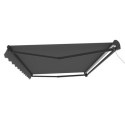 Store banne électrique 350x250cm EASY toile polyester grise - X-METAL	