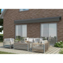 Store banne manuel 395x300cm DECO toile polyester grise - X-METAL