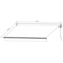 Store banne motorisé 350x250cm DECO toile polyester grise - X-METAL