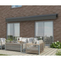 Store banne motorisé 350x250cm DECO toile polyester grise - X-METAL