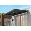 Store banne électrique 300x250cm LUXO toile polyester grise - X-METAL
