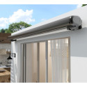 Store banne électrique 300x250cm LUXO toile polyester grise - X-METAL
