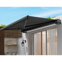 Store banne motorisé 400x300cm LUXO toile polyester grise - X-METAL