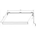 Store banne motorisé 400x300cm LUXO toile polyester grise - X-METAL