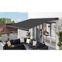 Store banne motorisé 500x300cm LUXO toile polyester grise - X-METAL