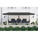 Store banne motorisé 450x300cm LEDY anthracite toile polyester anthracite - X-METAL