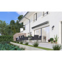 Store banne motorisé 450x300cm LEDY anthracite toile polyester anthracite - X-METAL